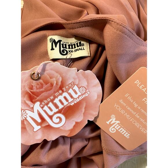 Show Me Your Mumu Kendall Maxi Dress in Rustic Mauve Crisp XXS NWT - Picture 6 of 8